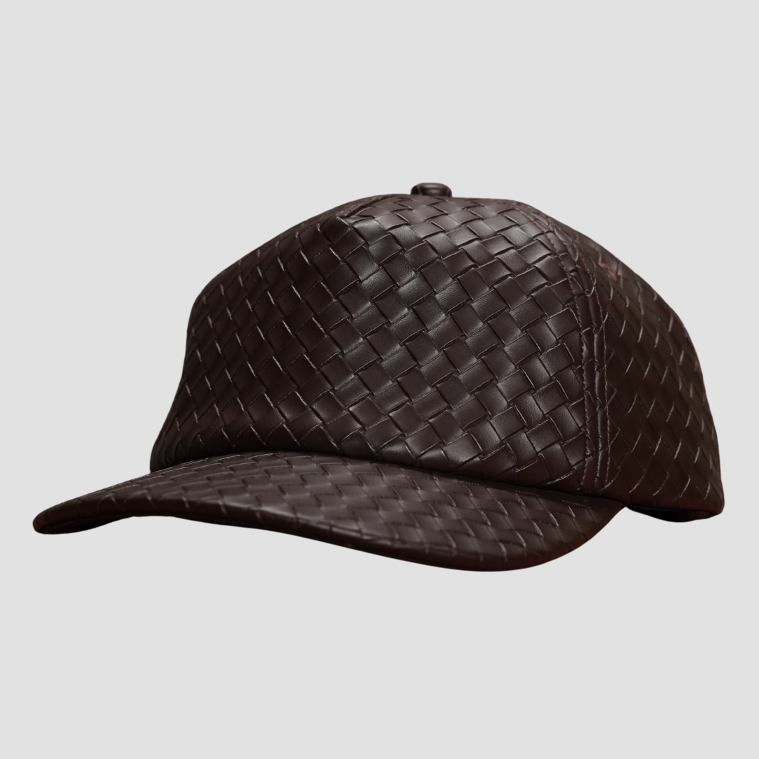 Brown Woven Cap