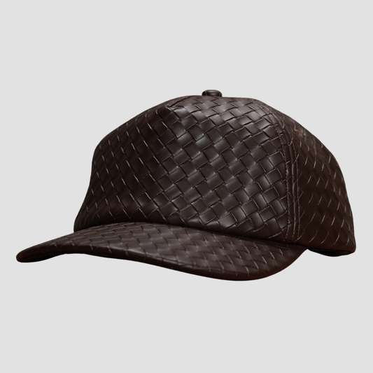 Brown Woven Cap
