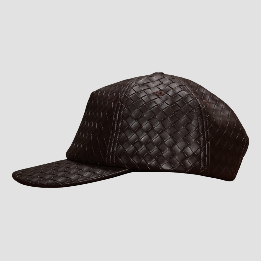 Brown Woven Cap